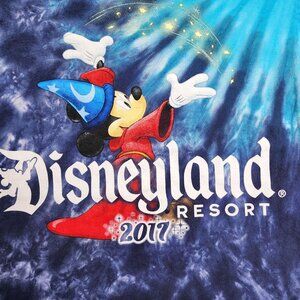 Disneyland Resort 2017 Tie-Dye T-Shirt With Sorcerer Mickey, Women's Small